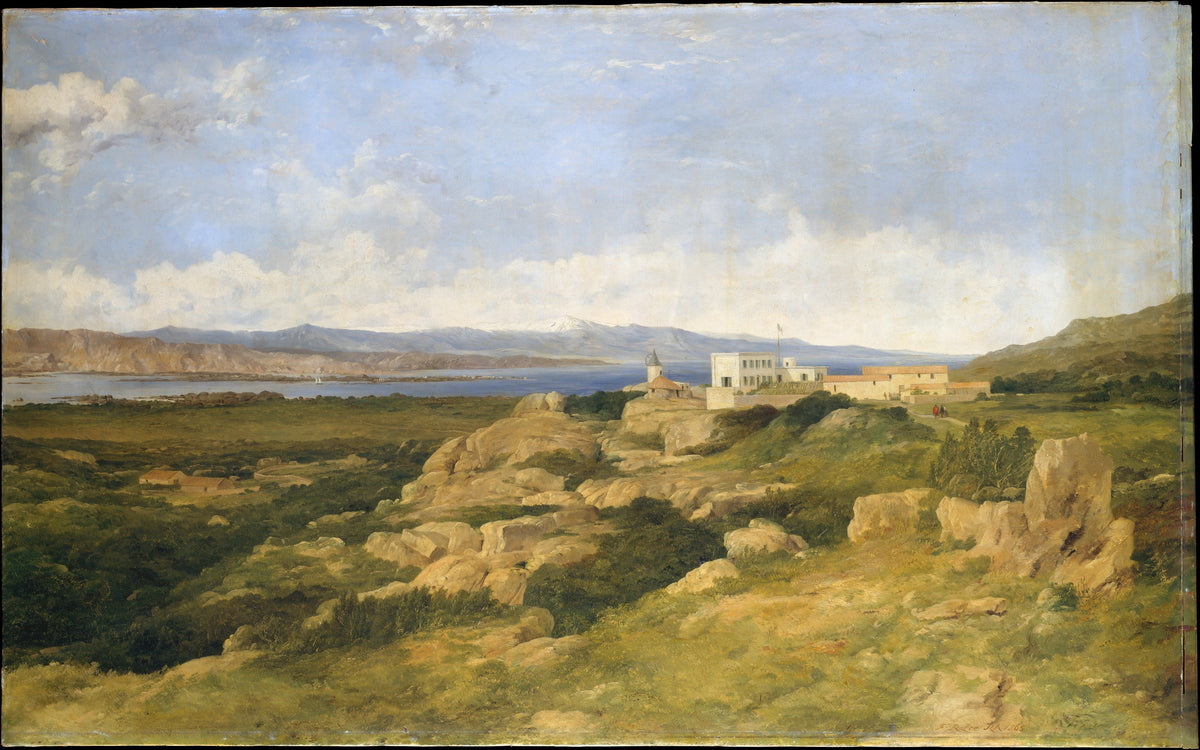 General Garibaldi's Residence at Caprera by Frederick Richard Lee - Oil Painting canvas print