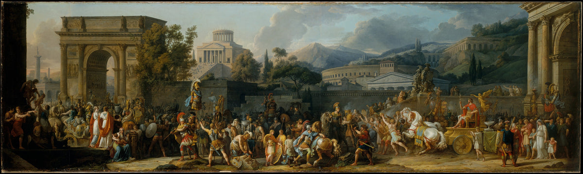 The Triumph of Aemilius Paulus by Carle (Antoine Charles Horace) Vernet - Oil Painting canvas print