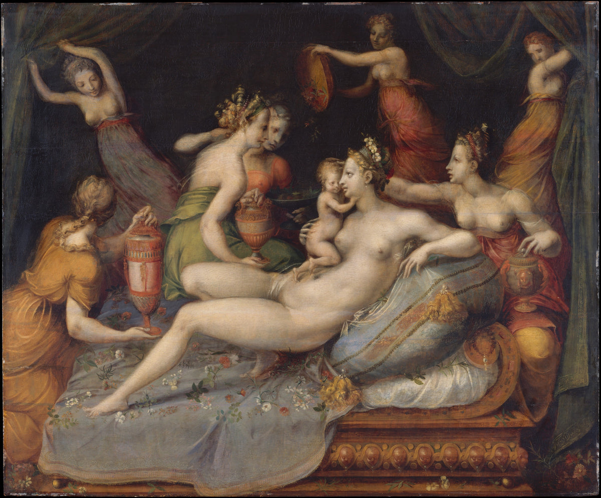 The Birth of Cupid by Master of Flora - Classic Art canvas print