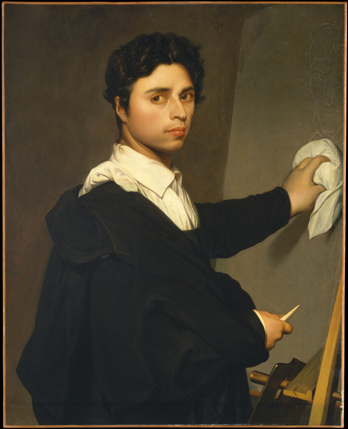 Ingres 17801867 as a Young Man by Laurence-Augustine Jubé Héquet (Madame Héquet) - Oil Painting canvas print