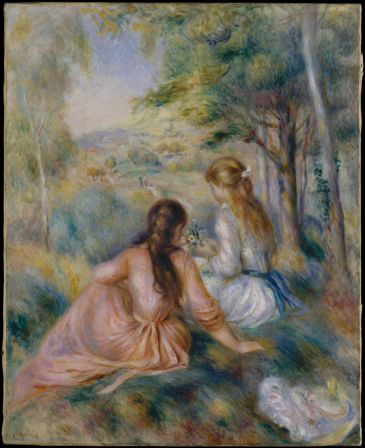 In the Meadow by Auguste Renoir - Impressionist canvas print
