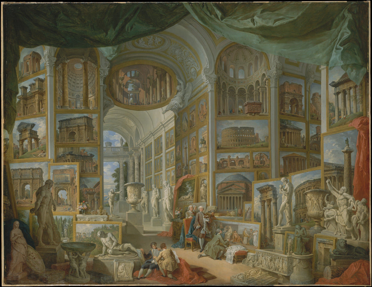 Ancient Rome by Giovanni Paolo Panini - Oil Painting canvas print