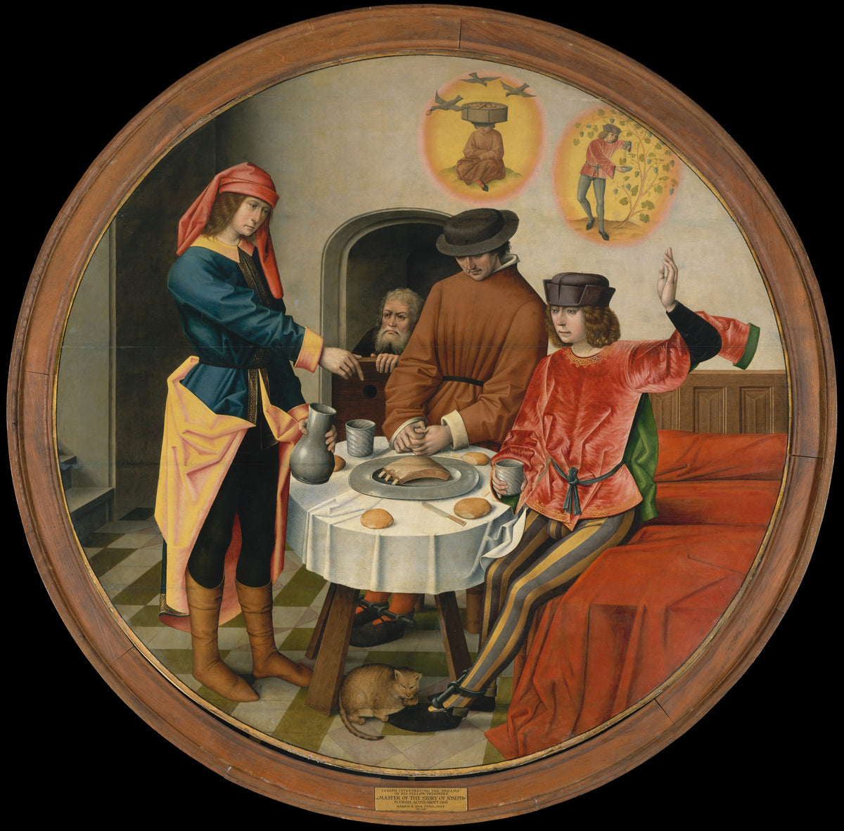 Joseph Interpreting the Dreams of His Fellow Prisoners by Master of the Story of Joseph - Classic Art canvas print