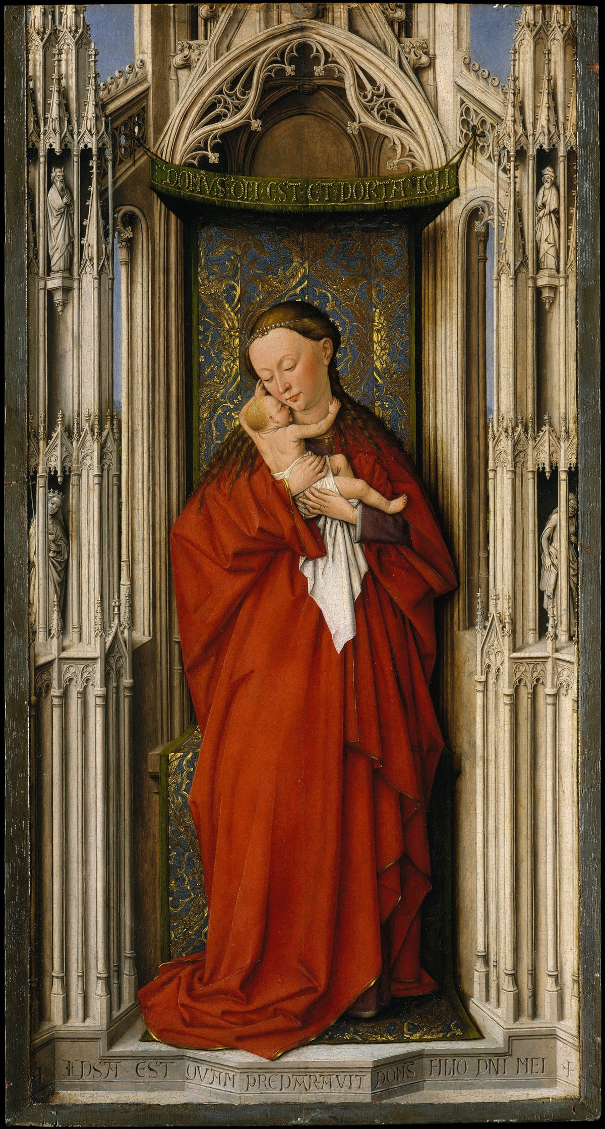 Virgin and Child in a Niche by Jan van Eyck - Northern Renaissance canvas print