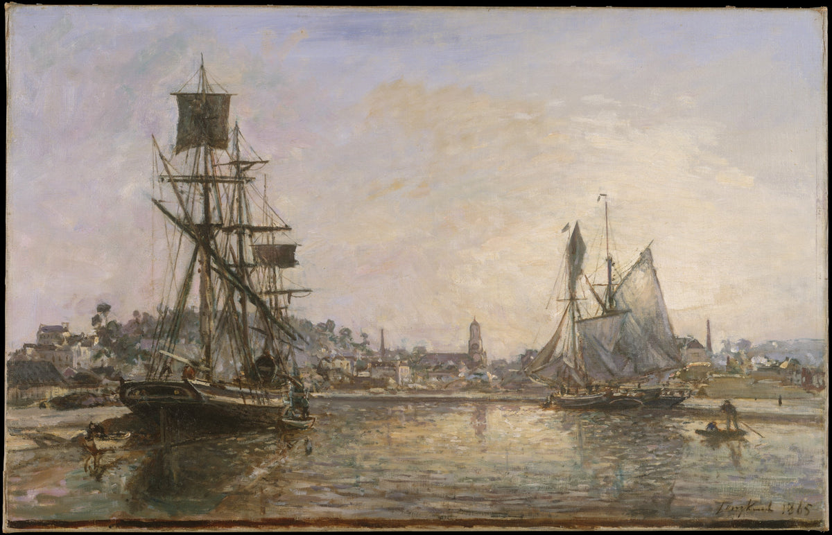 Honfleur by Johan Barthold Jongkind - Oil Painting canvas print