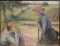 Two Young Peasant Women by Camille Pissarro - Impressionist canvas print