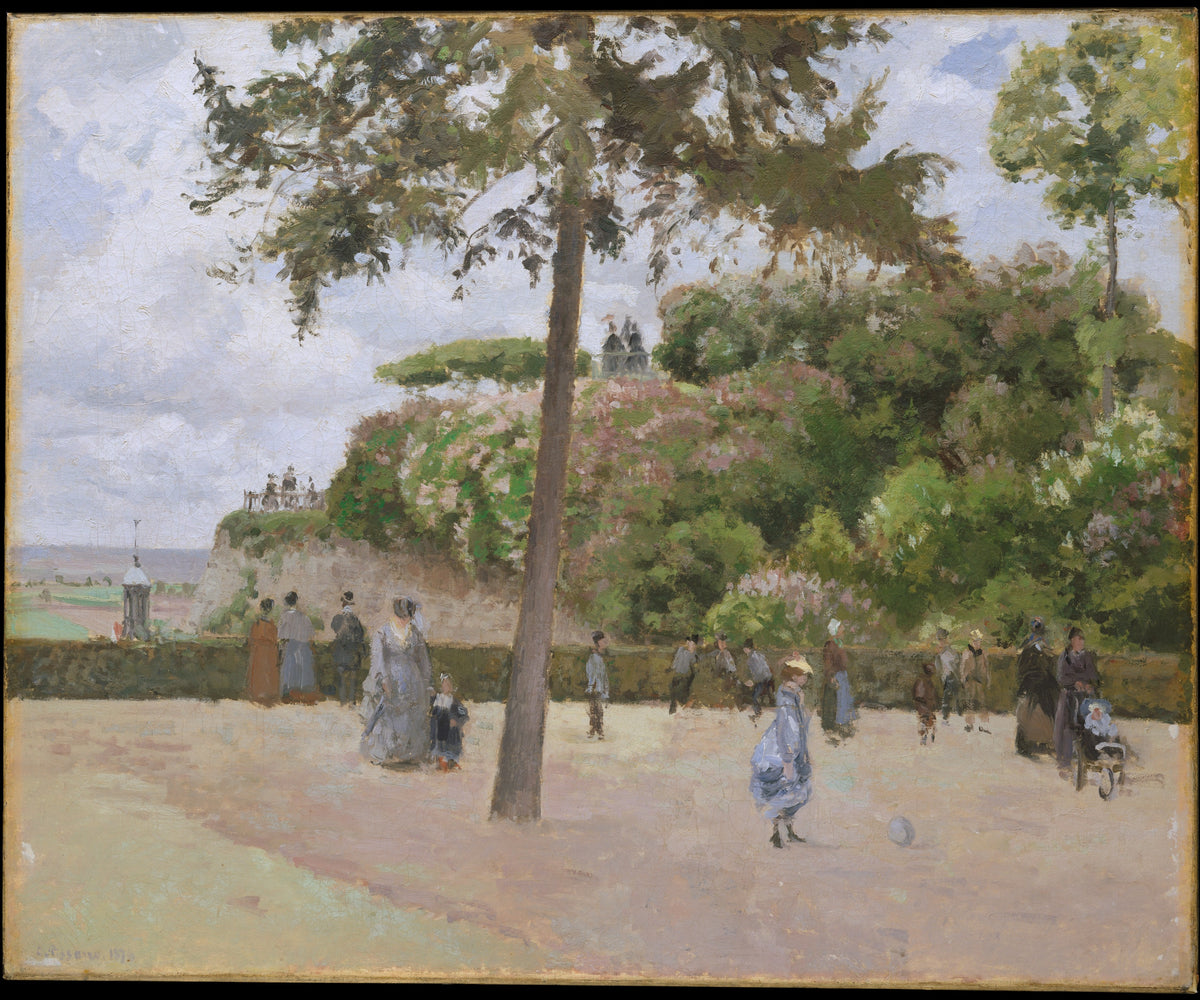 The Public Garden at Pontoise by Camille Pissarro - Impressionist canvas print