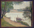 Gray Weather, Grande Jatte by Georges Seurat - Pointillist canvas print