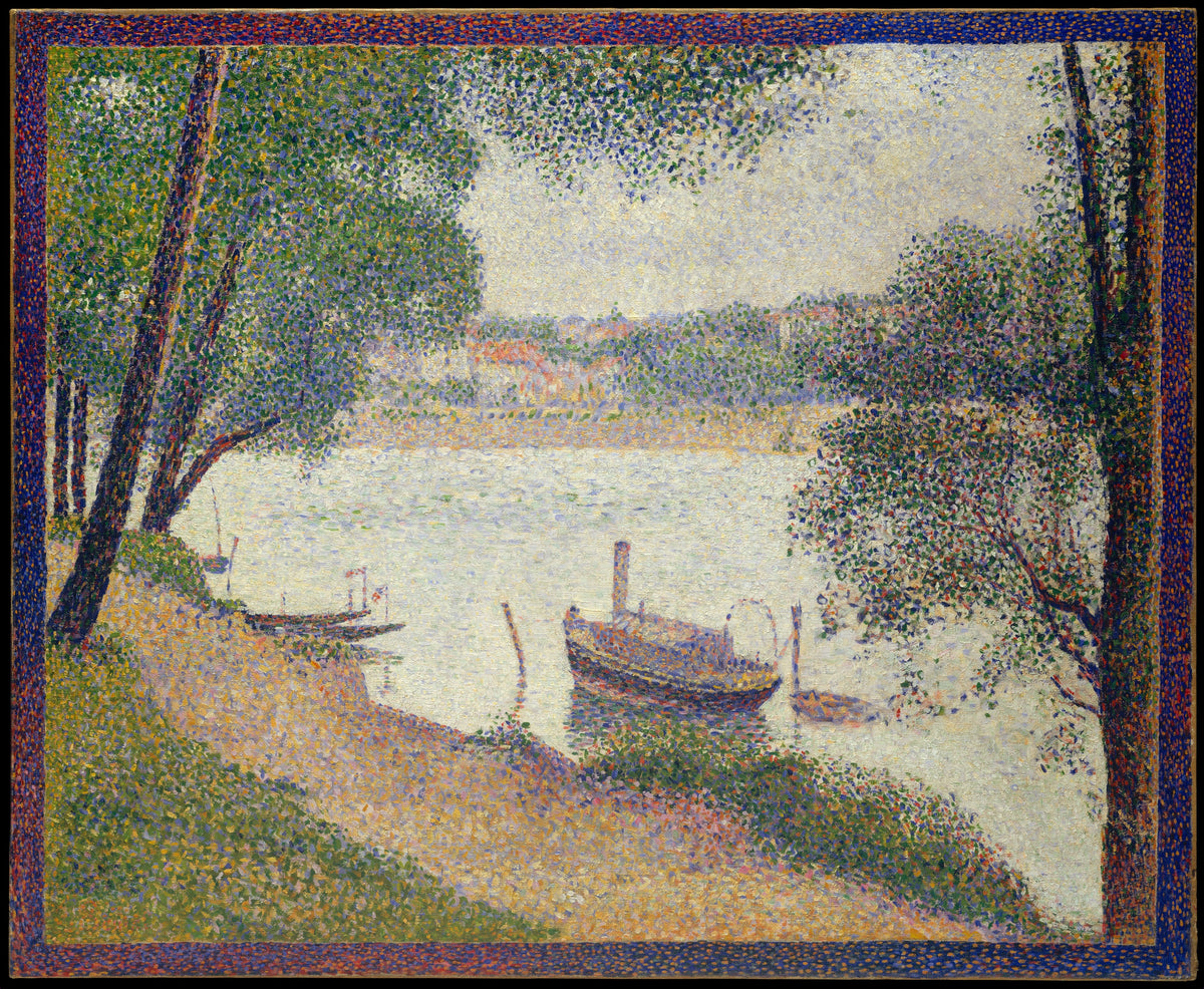 Gray Weather, Grande Jatte by Georges Seurat - Pointillist canvas print