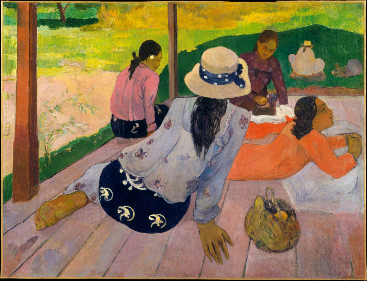 The Siesta by Paul Gauguin - Post-Impressionist canvas print