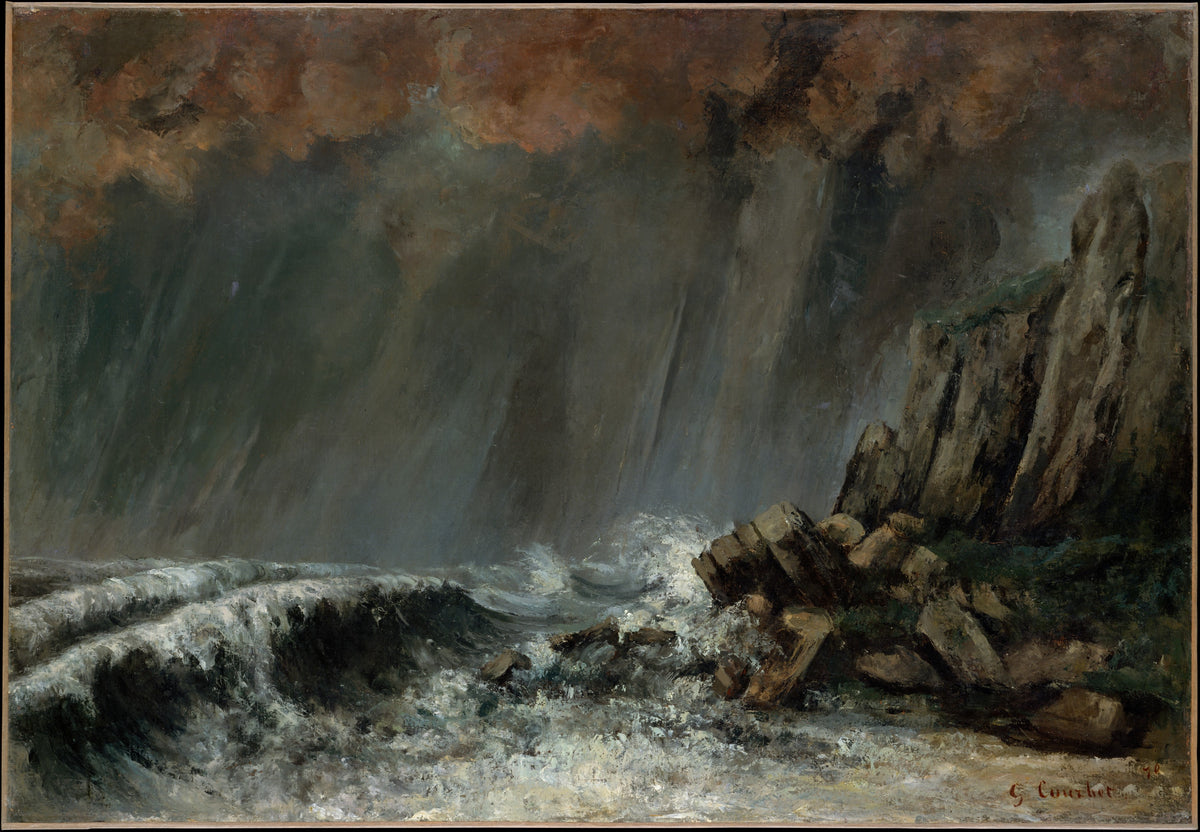 Marine The Waterspout by Gustave Courbet - Realist canvas print