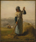 Woman with a Rake by Jean-François Millet - Oil Painting canvas print