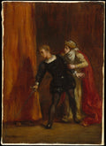 Hamlet and His Mother by Eugène Delacroix - Romantic canvas print