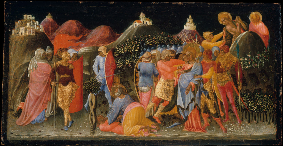 The Betrayal of Christ by Bartolomeo di Tommaso - Tempera canvas print