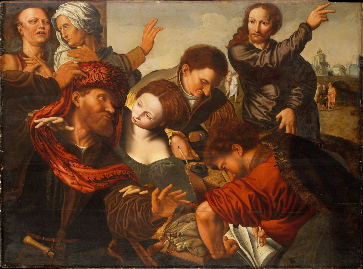 The Calling of Saint Matthew by Jan Sanders van Hemessen - Classic Art canvas print