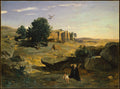 Hagar in the Wilderness by Camille Corot - Realist canvas print
