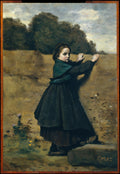 The Curious Little Girl by Camille Corot - Realist canvas print