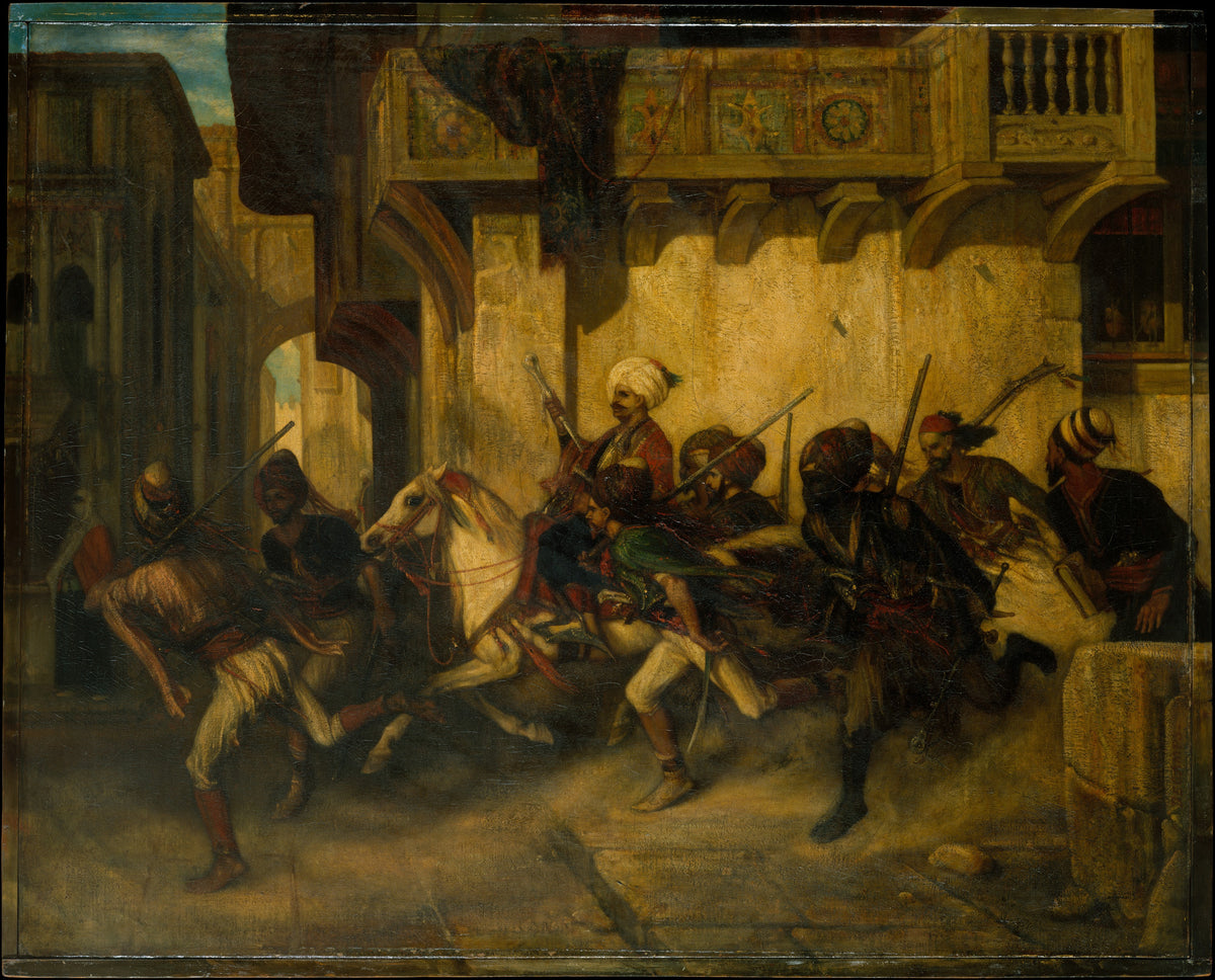 The Turkish Patrol by Alexandre-Gabriel Decamps - Oil Painting canvas print