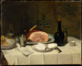 Still Life with Ham by Philippe Rousseau - Naive Art canvas print