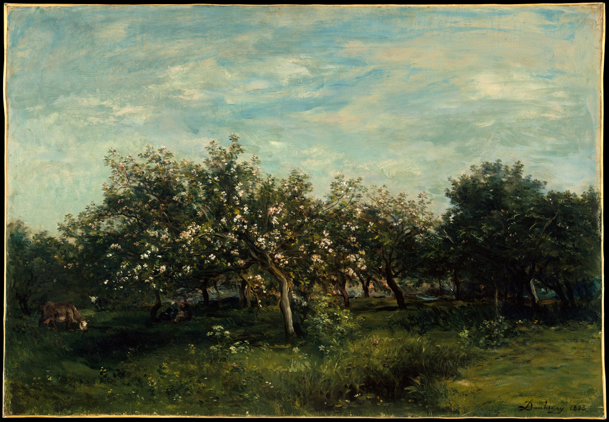 Apple Blossoms by Charles-François Daubigny - Oil Painting canvas print