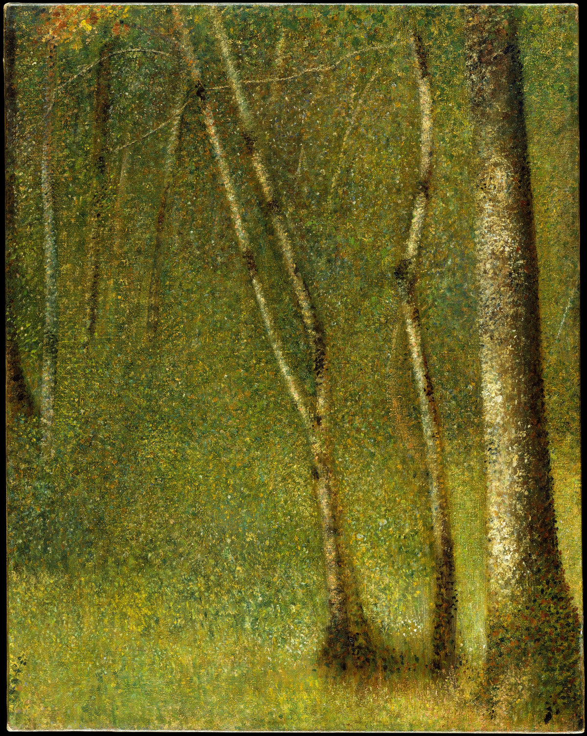 The Forest at Pontaubert by Georges Seurat - Pointillist canvas print