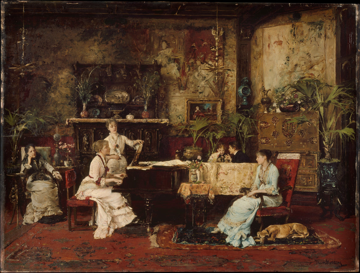 The Music Room by Mihály Munkácsy - Classic Art canvas print