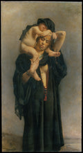 An Egyptian Peasant Woman and Her Child by Léon Bonnat - Oil Painting canvas print