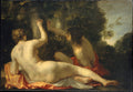 Angelica and Medoro by Jacques Blanchard - Oil Painting canvas print