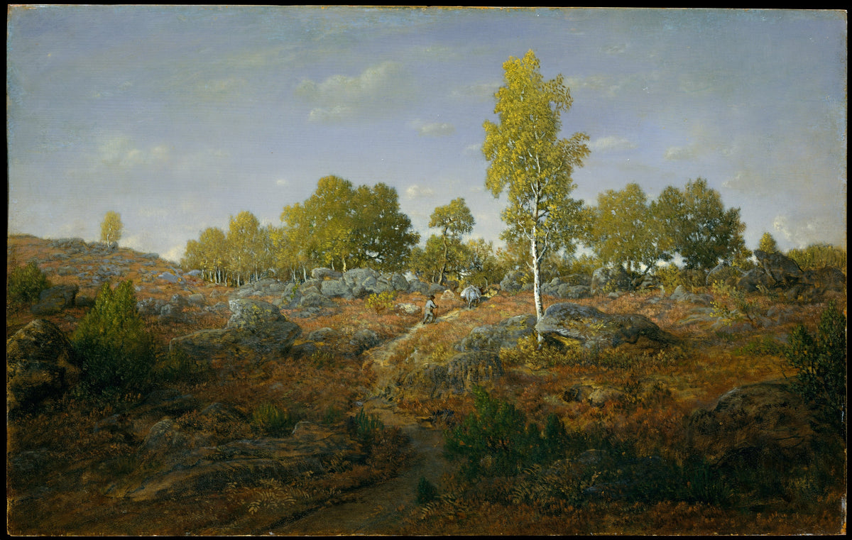 An Early Summer Morning in the Forest of Fontainebleau by Théodore Rousseau - Naive Art canvas print