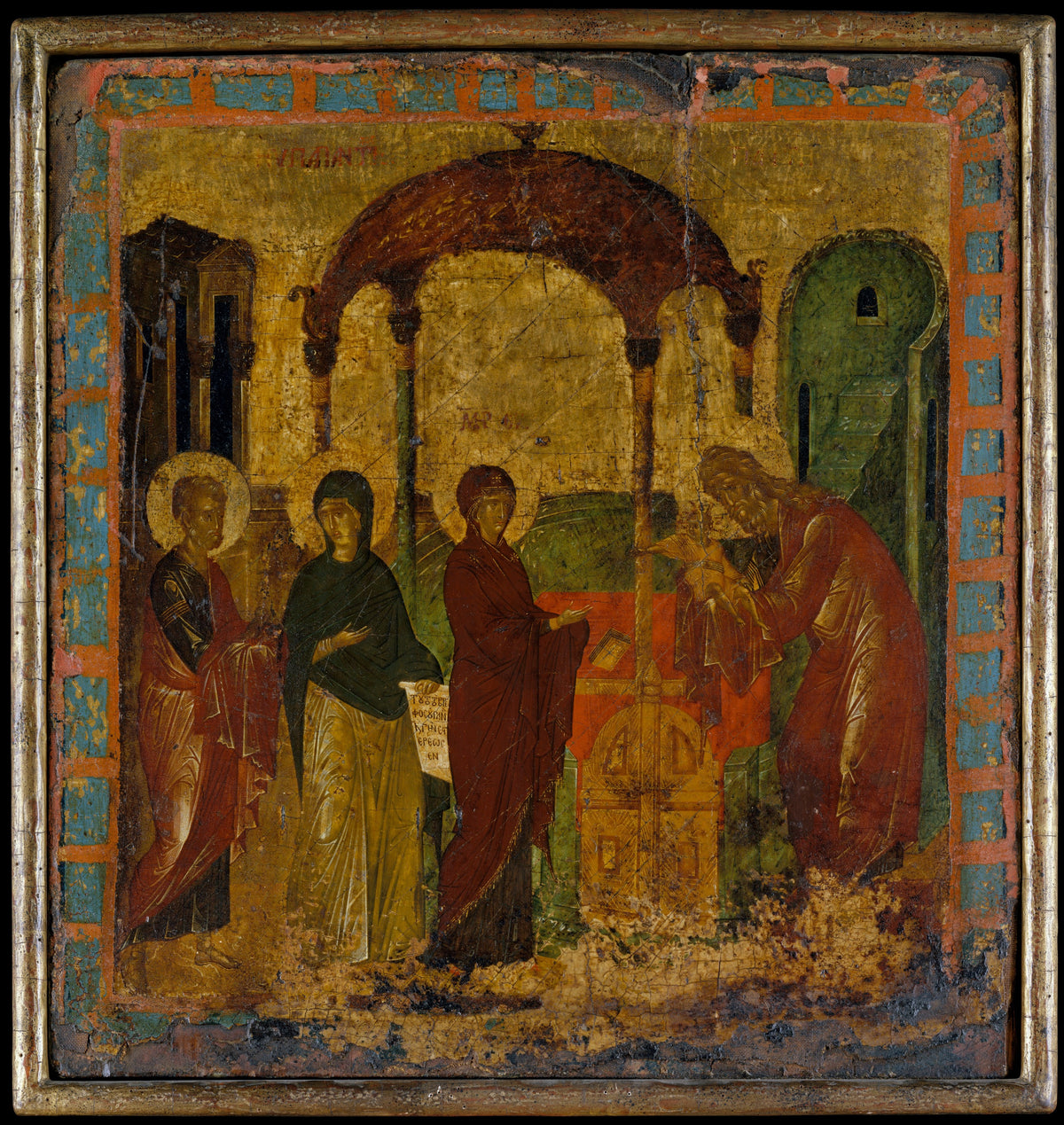 The Presentation in the Temple by Byzantine Painter - Tempera canvas print