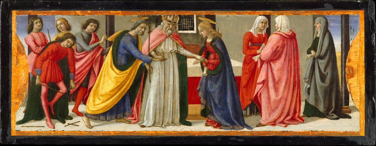 The Marriage of the Virgin by Davide Ghirlandaio (David Bigordi) - Tempera canvas print