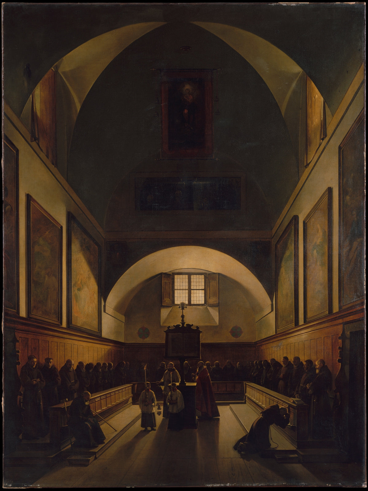 The Choir of the Capuchin Church in Rome by François Marius Granet - Oil Painting canvas print