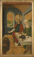 Saint Remigius Replenishing the Barrel of Wine interior Saint Remigius and the Burning Wheat by Swiss Painter - Classic Art canvas print
