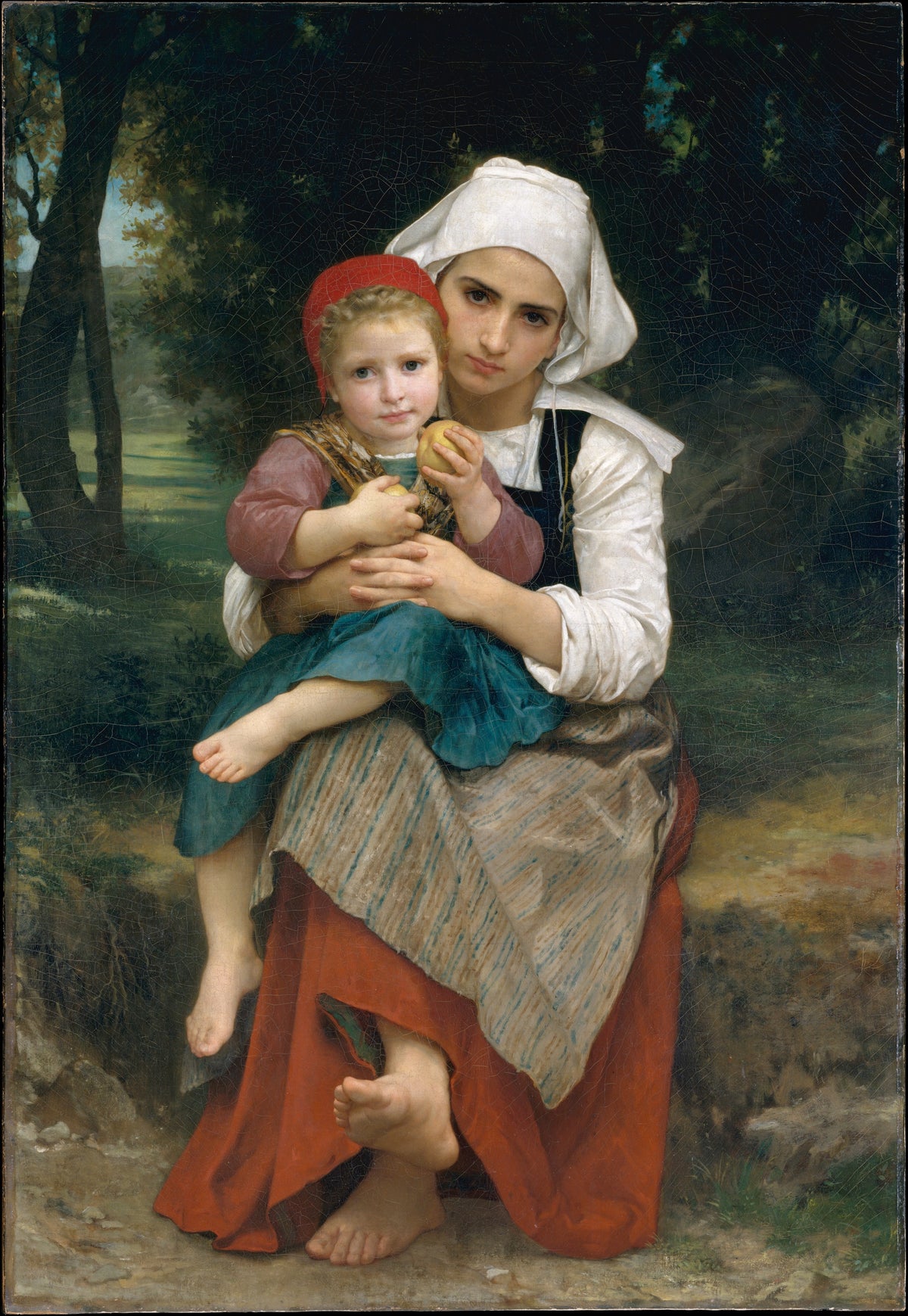 Breton Brother and Sister by William Bouguereau - Academic canvas print