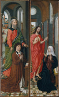 Saint Paul with a Donor Christ Appearing to His Mother by Master of the Saint Ursula Legend - Classic Art canvas print