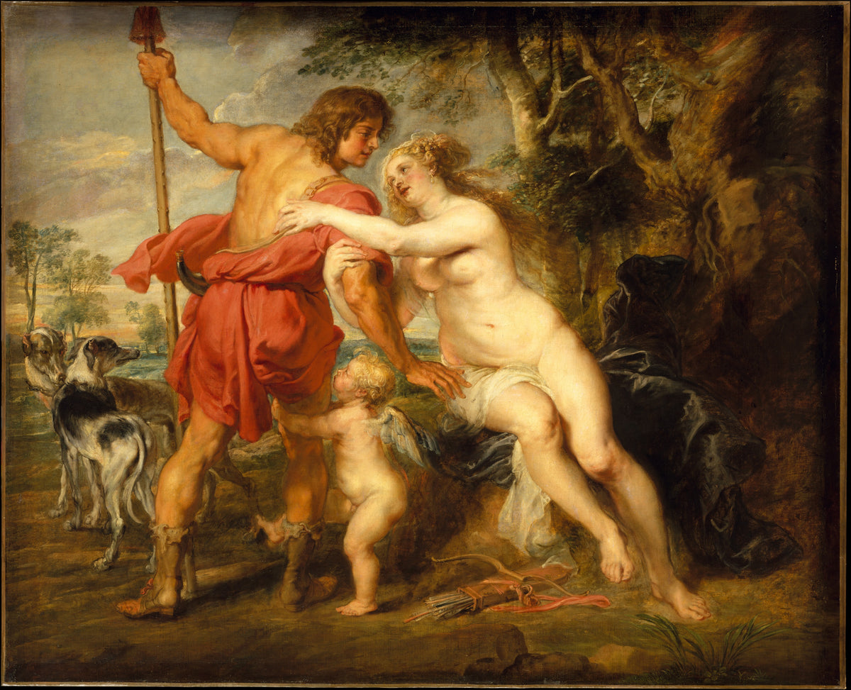 Venus and Adonis by Peter Paul Rubens - Baroque canvas print