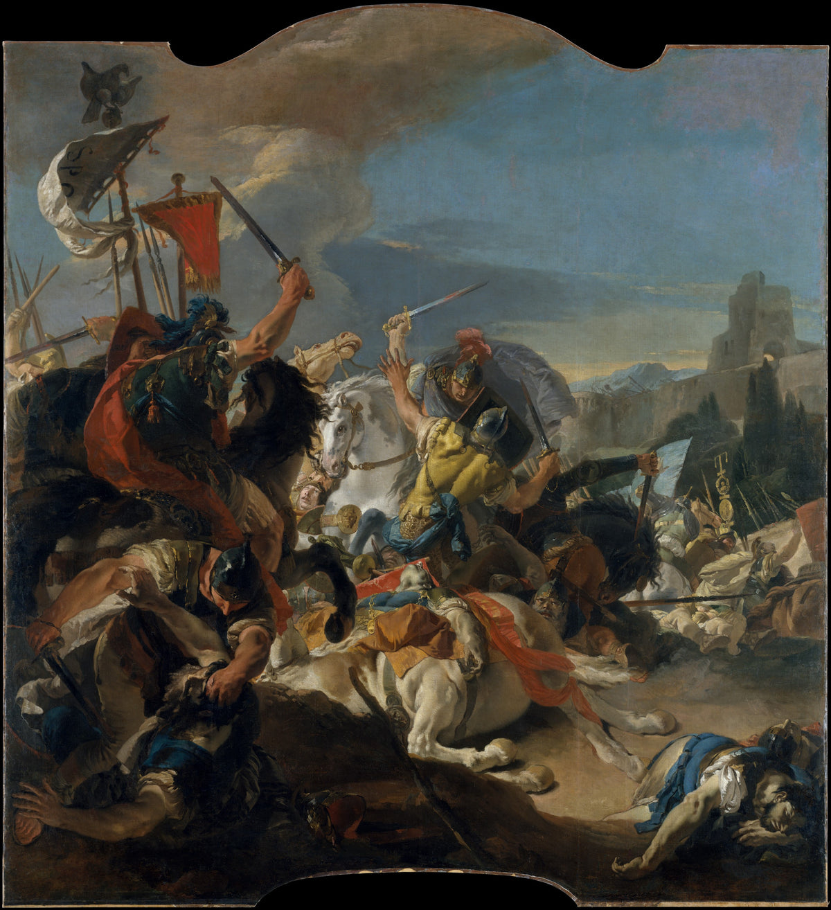 The Battle of Vercellae by Giovanni Battista Tiepolo - Oil Painting canvas print