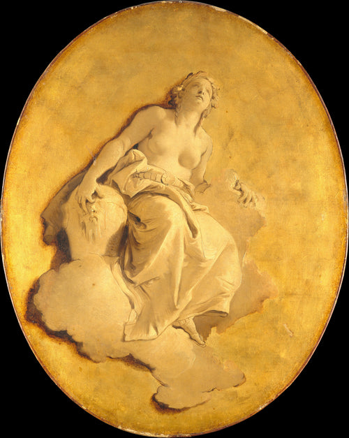A Female Allegorical Figure by Giovanni Battista Tiepolo - Oil Painting canvas print