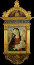 The Man of Sorrows with Two Angels by Francesco di Giorgio Martini - Tempera canvas print