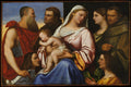 Madonna and Child with Saints and Donors by Sebastiano del Piombo - Classic Art canvas print