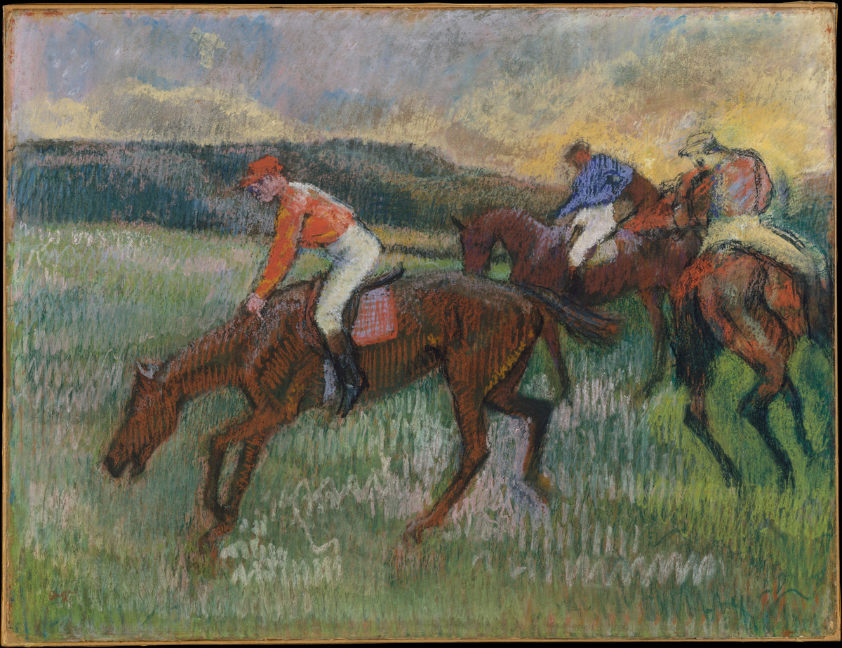 Three Jockeys by Edgar Degas - Impressionist canvas print