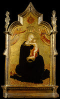 Madonna and Child with Angels by Sassetta (Stefano di Giovanni) - Tempera canvas print