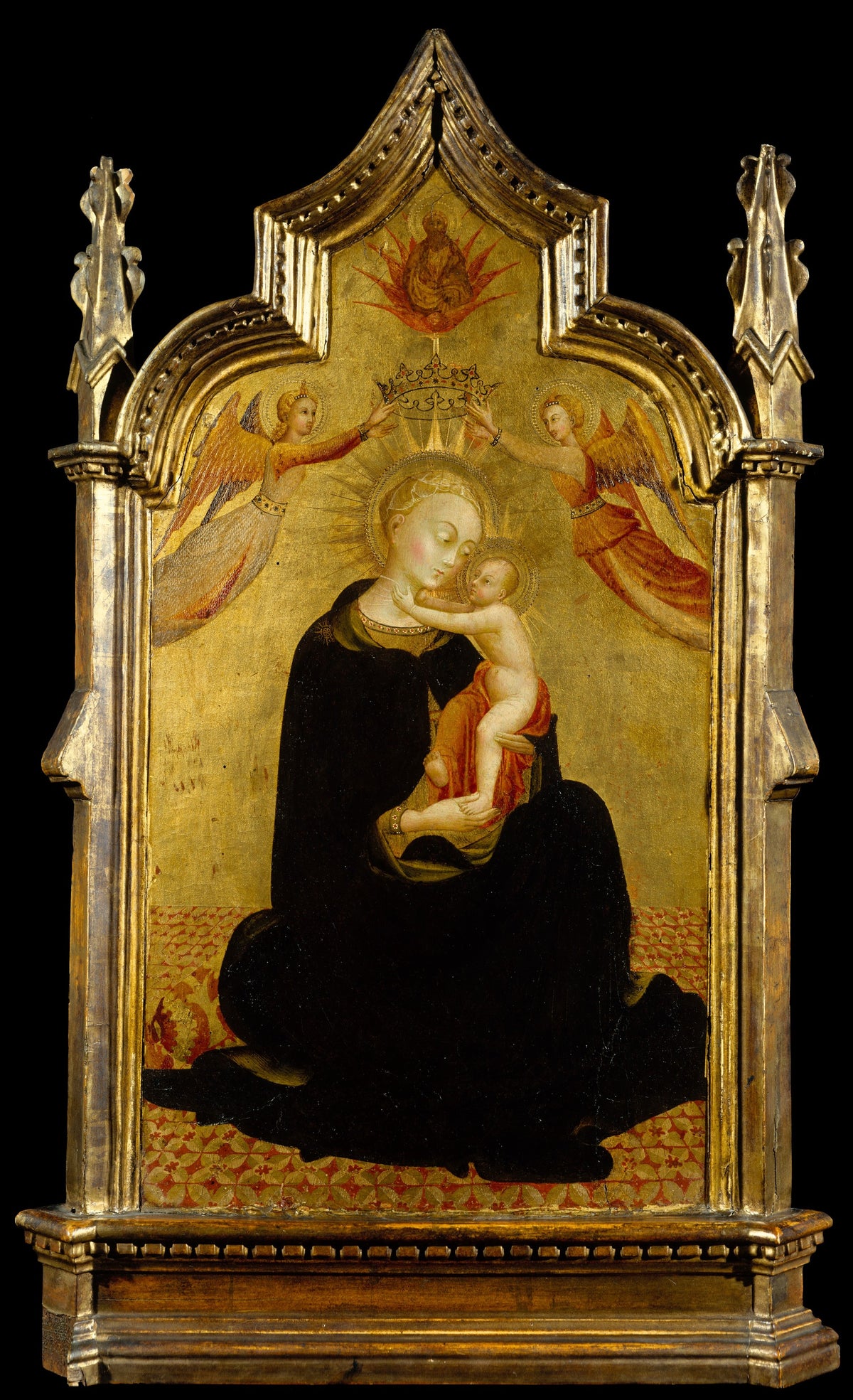 Madonna and Child with Angels by Sassetta (Stefano di Giovanni) - Tempera canvas print