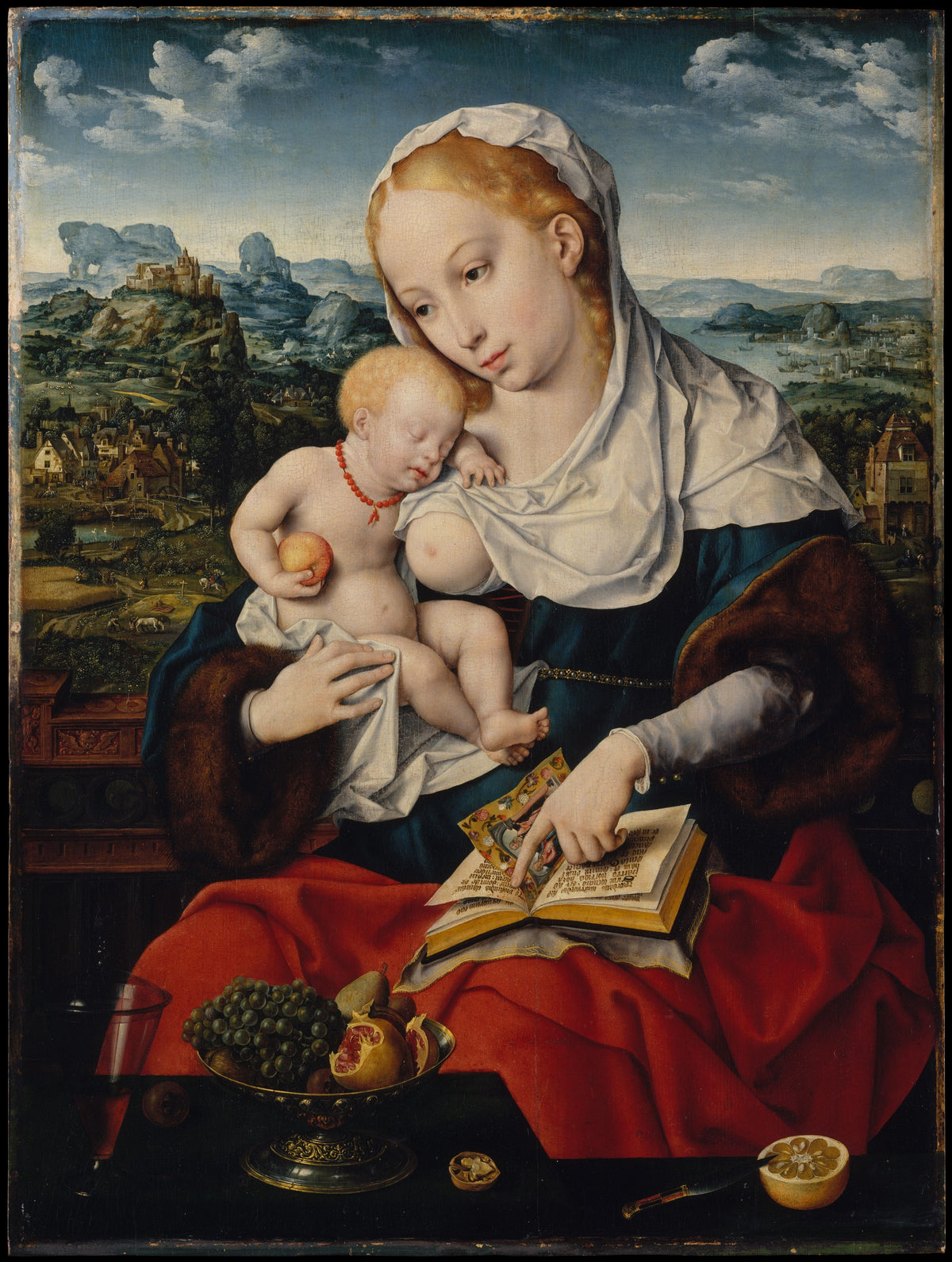 Virgin and Child by Joos van Cleve - Classic Art canvas print