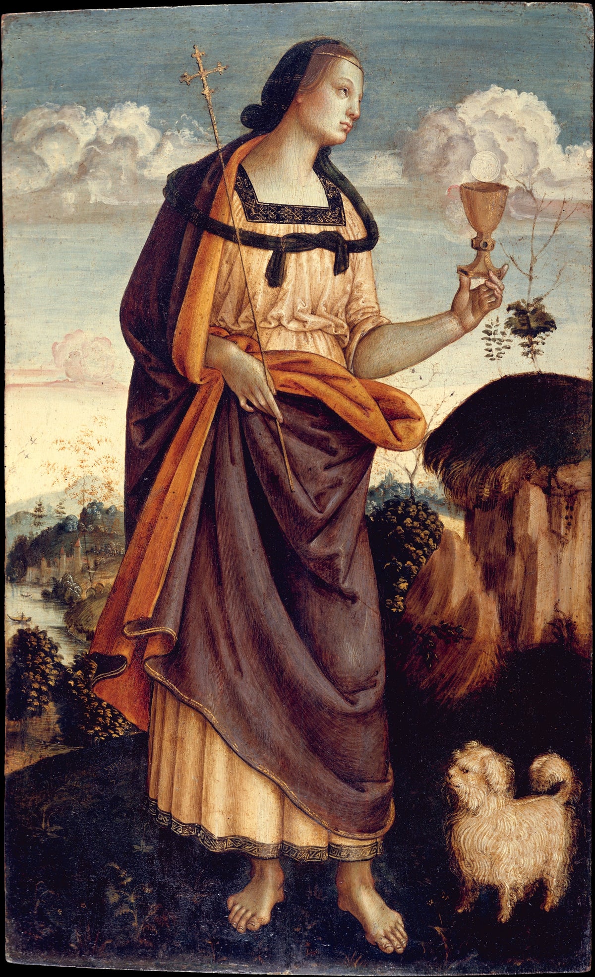 The Theological Virtues Faith, Charity, Hope by Italian (Umbrian) Painter - Tempera canvas print