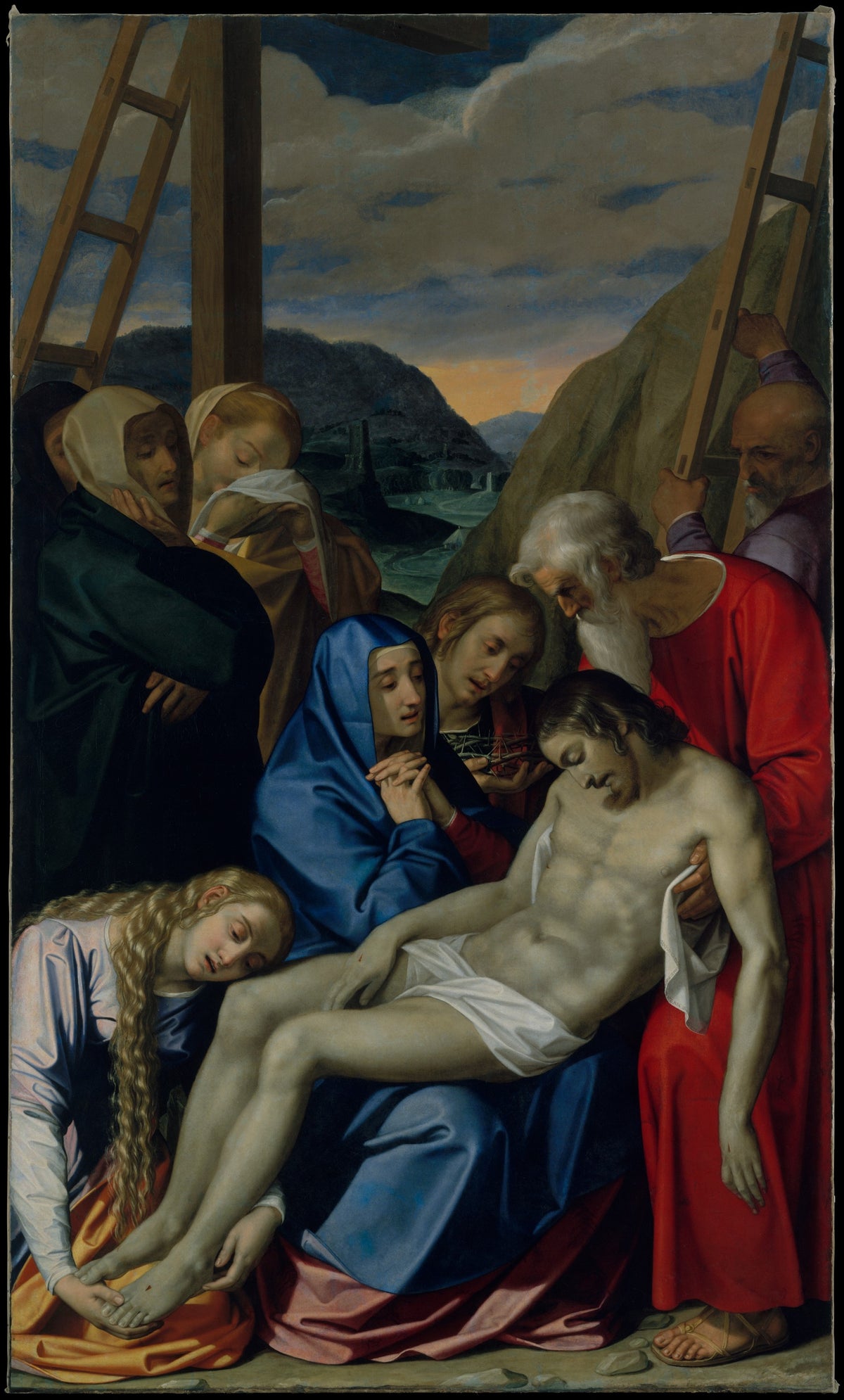 The Lamentation by Scipione Pulzone (Il Gaetano) - Oil Painting canvas print
