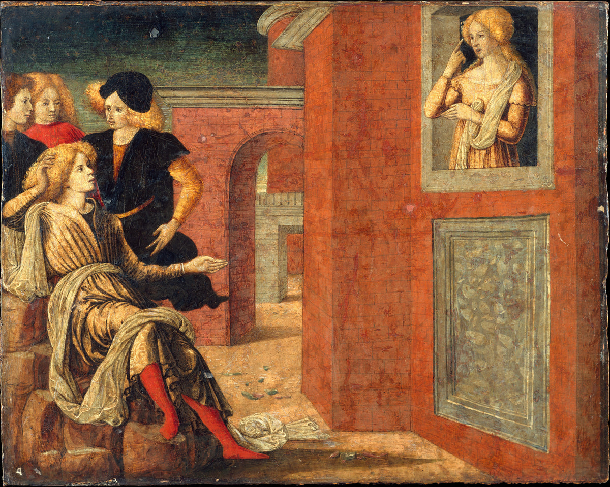 Scene from a Novella by Liberale da Verona - Tempera canvas print