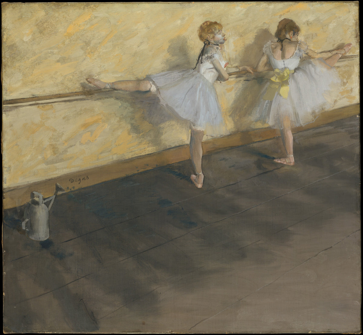 Dancers Practicing at the Barre by Edgar Degas - Impressionist canvas print