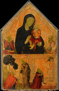 Madonna and Child with Saints Michael and John the Baptist The Noli Me Tangere The Conversion of Saint Paul by Italian (Pisan) Painter - Tempera canvas print