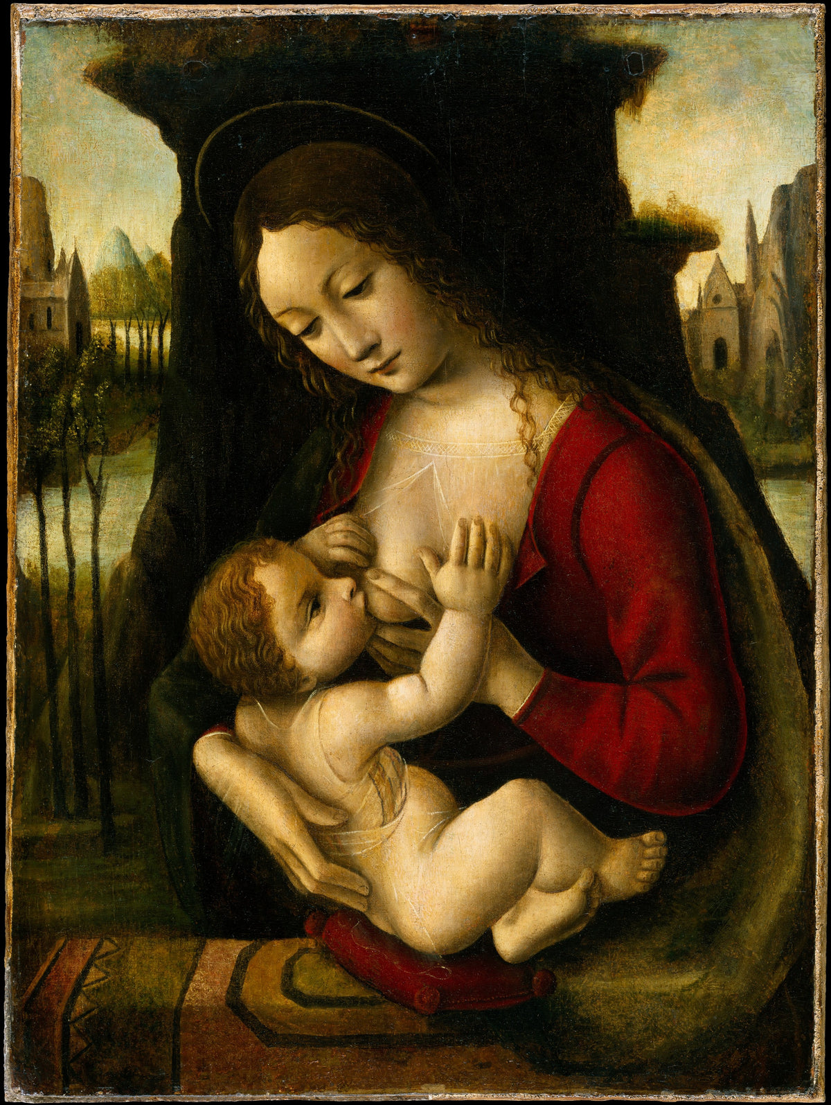 Madonna and Child by Bernardino dei Conti - Classic Art canvas print